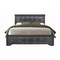 Global Furniture Usa Traditional Glam Croc Pompei Metallic Grey Full Bed With Led 3033 - alternate 1